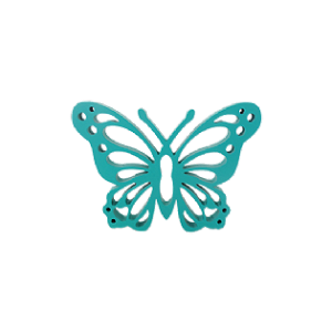 BORBOLETA FRUFRU MDF PEQUENA TIFFANY