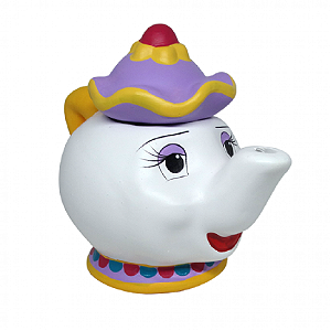 Bule Branco Princesas Enfeite Decoração de Festa Cerâmica