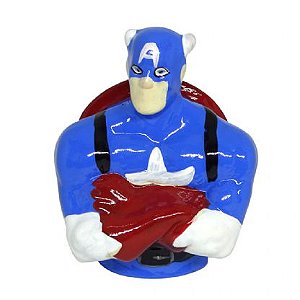 Busto De Cerâmica Super Herói América Decorativo