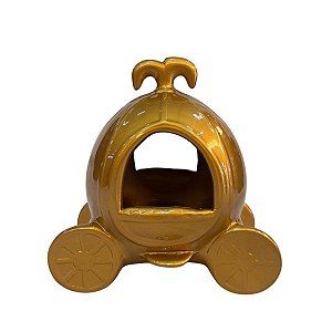 CARRUAGEM CERAMICA DOURADA