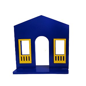 Casa Da Vila Na Base Festa Junina Grande Azul Com Amarelo