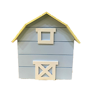 CELEIRO DE MDF AZUL BEBE TELHADO AMARELO