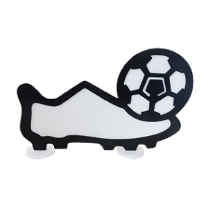 CHUTEIRA COM BOLA MDF PRETO/BRANCO