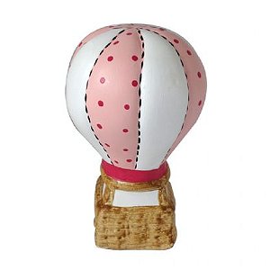 Balão Poa Rosa Bebê Decoração Enfeite Guardar Moedas Cerâmica