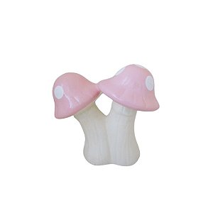 COGUMELO DUPLO FINO CERAMICA ROSA BEBE