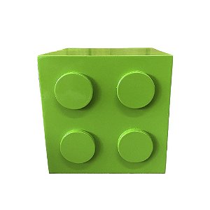 Cubo Pecinha De Montar MDF Quadrado Verde Decorar Festa