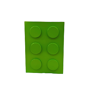 Cubo Pecinha De Montar MDF Retangular Verde Decorar Festa
