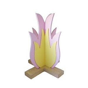 Fogueira Pequena Mdf Candy Color Display Decorativo Totem