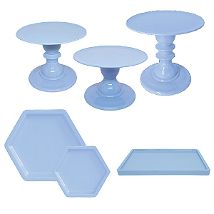 Kit Festa Mosaico Azul Candy Peças Decorativas Só Boleiras