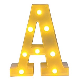 LETRA LED A PLASTICO BRANCO 22CM