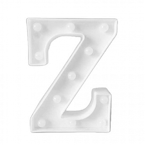 LETRA LED Z PLASTICO BRANCO 22CM
