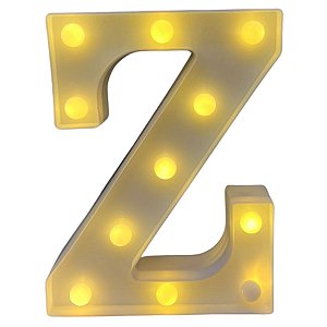LETRA LED Z PLASTICO BRANCO 22CM