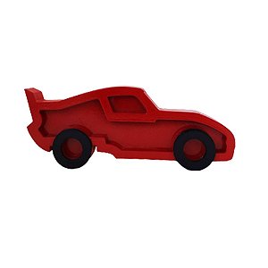 MINI CARRINHO DE CORRIDA MDF VERMELHO