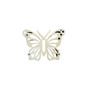 MINI BORBOLETA FRUFRU MDF AMARELO CANDY