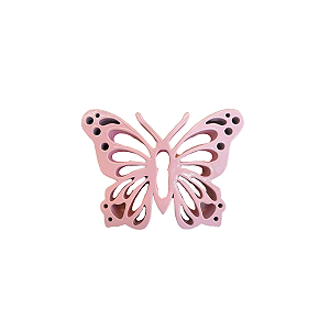 MINI BORBOLETA FRUFRU MDF ROSA BEBE