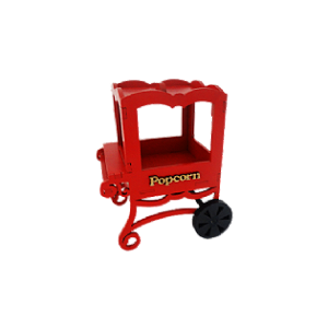 Mini Carrinho De Pipoca Vermelho Decoração Festa Circo MDF