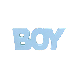 Display Mdf Placa Decorativa Palavra Boy Azul Bebê Modelo 2