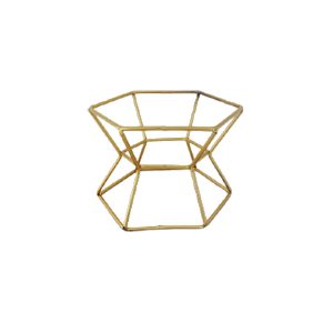 SUPORTE SEXTAVADO FERRO P/BANDEJA SO BOLEIRAS PEQ DOURADO