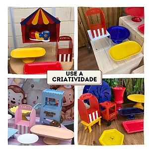 Tickets Vermelho Decoração De Festa Circo Bilheteria Mdf