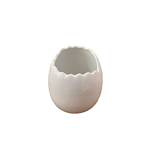 Ovo Cerâmica Pequeno Branco Decorativo Para Festa Temática