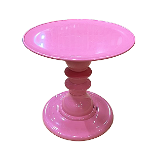 Prato Mosaico Pé Torneado Só Boleiras 19,5X22 Rosa