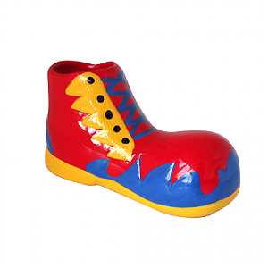 Sapato Palhaço Color Vermelho Médio Decoração Circo Cerâmica