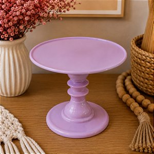 Prato Mosaico Pé Torneado Só Boleiras 19,5X22 Lilás