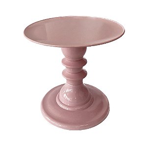 Prato Mosaico Pé Torneado Só Boleiras 19,5X22 Rose