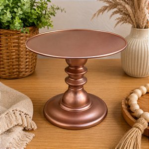 Prato Mosaico Pé Torneado Só Boleiras 19,5X22 Rose Gold