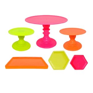 Kit Comemore Só Boleiras Neon 6 Pcs Decor Festa Aniversário