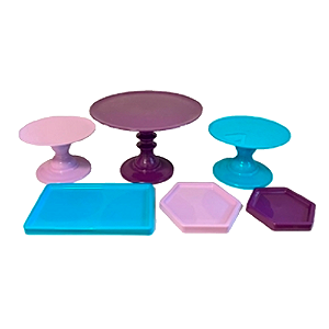 Kit Festa Comemore Só Boleiras 5 Pcs Tiffany Lilas Roxo