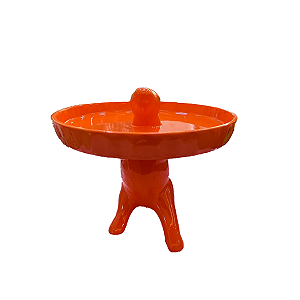 PRATO DINOSSAURO CERAMICA LARANJA