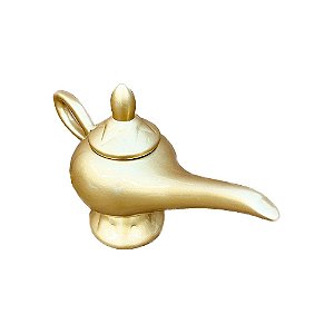 Lâmpada Mágica Dourada Cerâmica Decorativa Festa