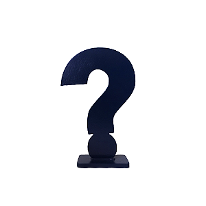 Display Ponto De Interrogação Chá Revelação MDF Azul Marinho