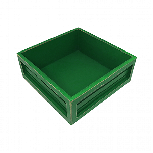 Caixote Mdf Canelado Vintage Verde Bandeira Decorativo Festa