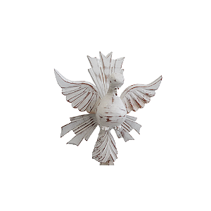 Divino Espirito Santo Madeira Base Retangular Branco