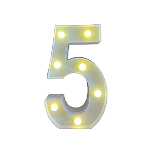 NUMERO DE LED 5 PLASTICO BRANCO