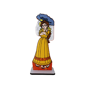 Display Adesivo Moça Com Guarda Chuva Decorativo Placa MDF