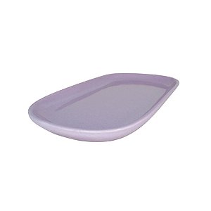 BANDEJA OVAL PORCELANA LILAS