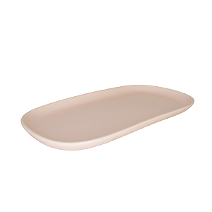 BANDEJA OVAL PORCELANA ROSA CANDY