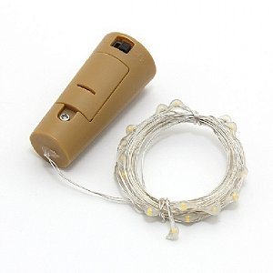 Cordão De Luz Mini Led Rolha Plástico Enfeite Decorativo 1,8M