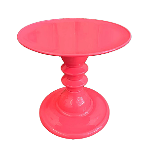 Prato Mosaico Pé Torneado Só Boleiras 19,5X22 Neon Rosa