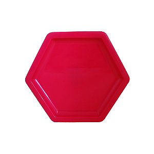 Bandeja Mosaico Sextavada Pequena Pink Decorativa Para Festa