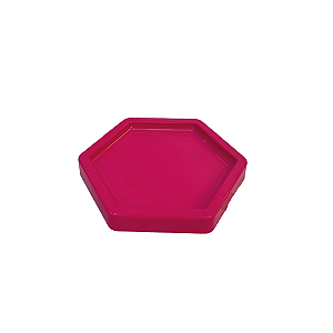 Bandeja Mosaico Sextavada Pequena Pink Decorativa Para Festa
