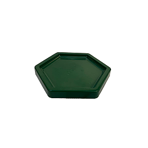 Bandeja Mosaico Sextavada Pequena Verde Folha Decorativa