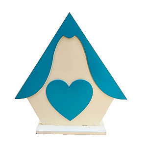 CASINHA MDF GDE AMARELO COM VERDE AGUA