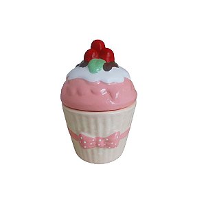 CUPCAKE CERAMICA LACO POA ROSA BEBE