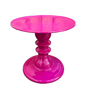 Prato Mosaico Pé Torneado Só Boleiras 19,5X22 Fucsia