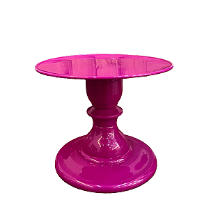 Prato Mosaico Pé Torneado Só Boleiras 16,5X22 Fucsia