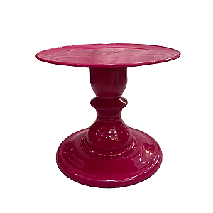 Prato Mosaico Pé Torneado Só Boleiras 16,5X22 Fucsia